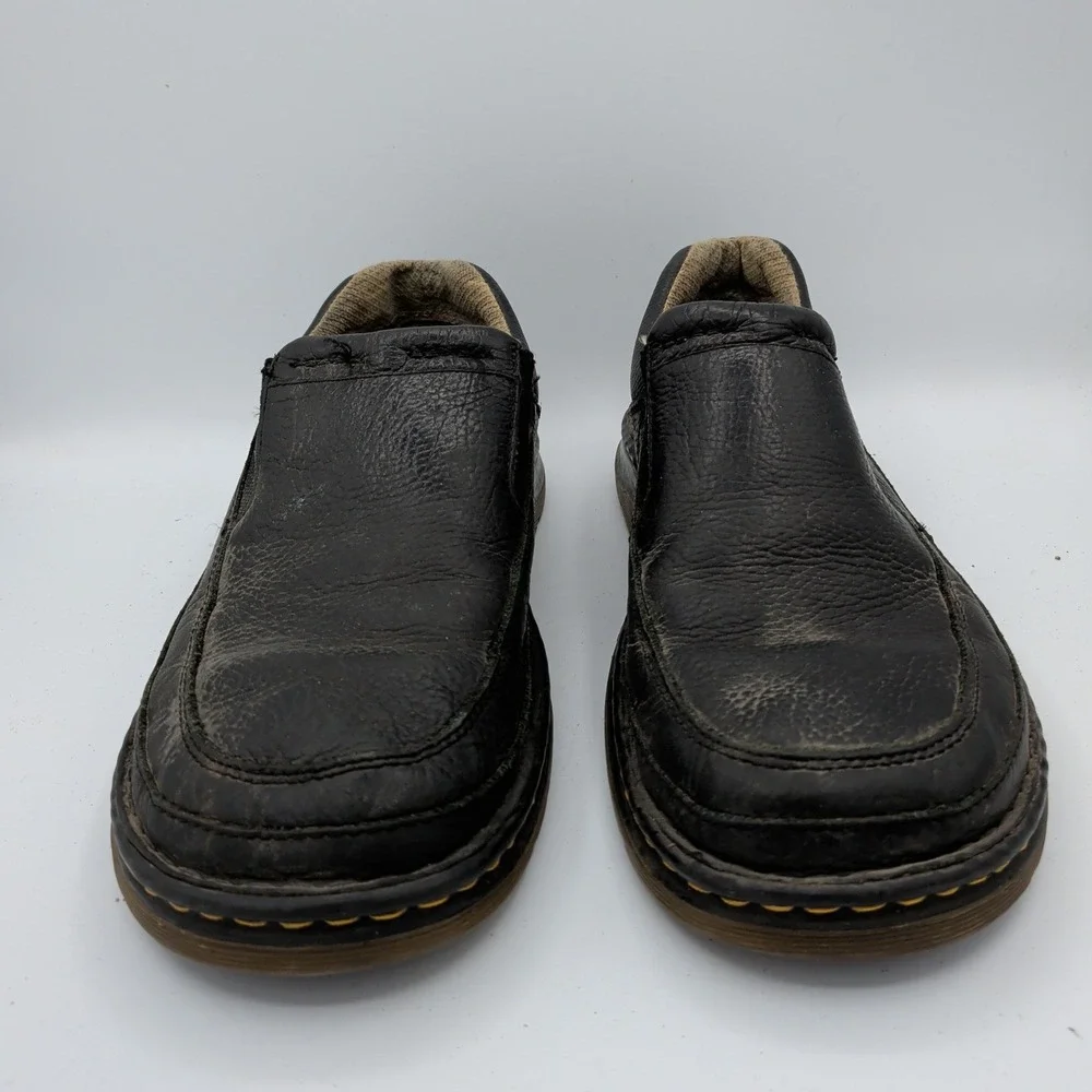 Dr. Martens 11198 Mens Black Leather Slip On Loafers Size 12 UK 11 AirWair Shoes